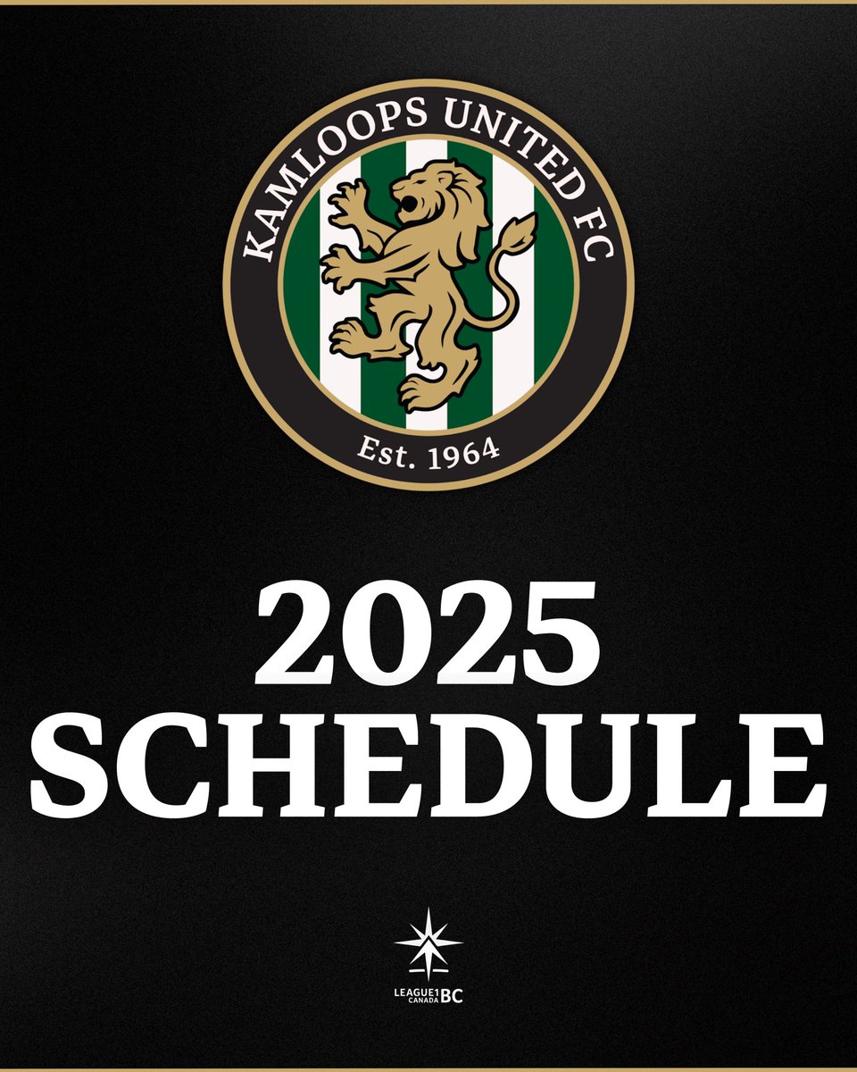 kamloopsunited's tweet image. Updated @League1BC Schedule! ⚽️
Our game vs @AltitudeFC_ca on April 26 will now be at McArthur Island #2
#KamloopsUnitedFC #KUFC