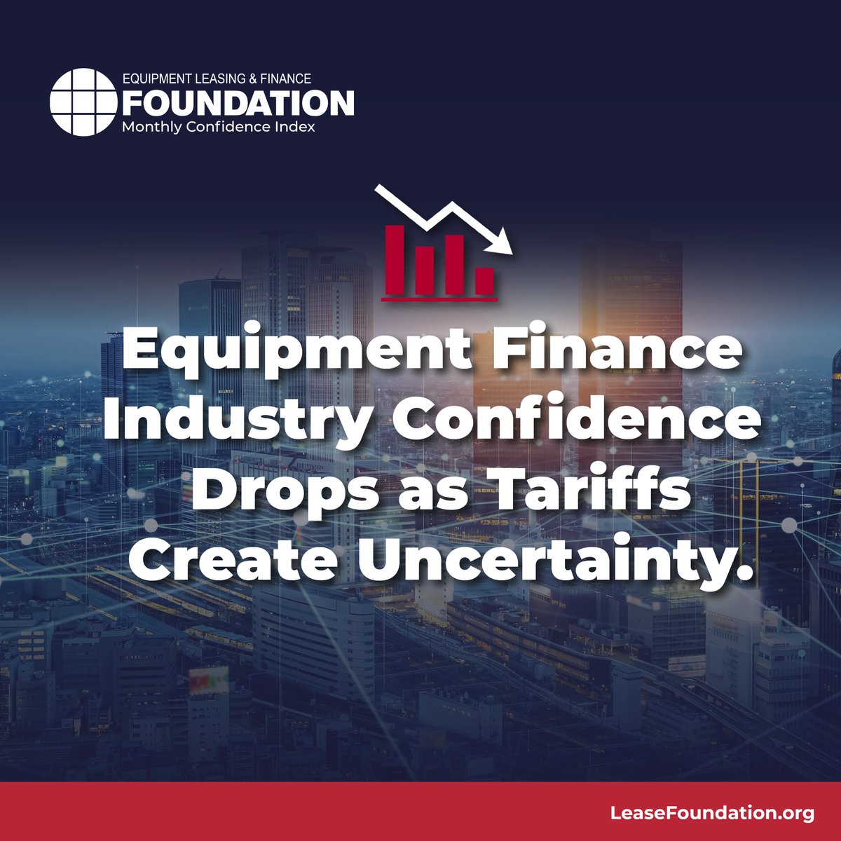 The April Monthly Confidence Index for the Equipment Finance Industry (MCI-EFI) is 41.9, down from 58.1 last month. Get insights from #equipmentfinance industry execs about expectations  for business &amp; economic conditions, and MORE bit.ly/ELFFMCI 

#economy #confidence