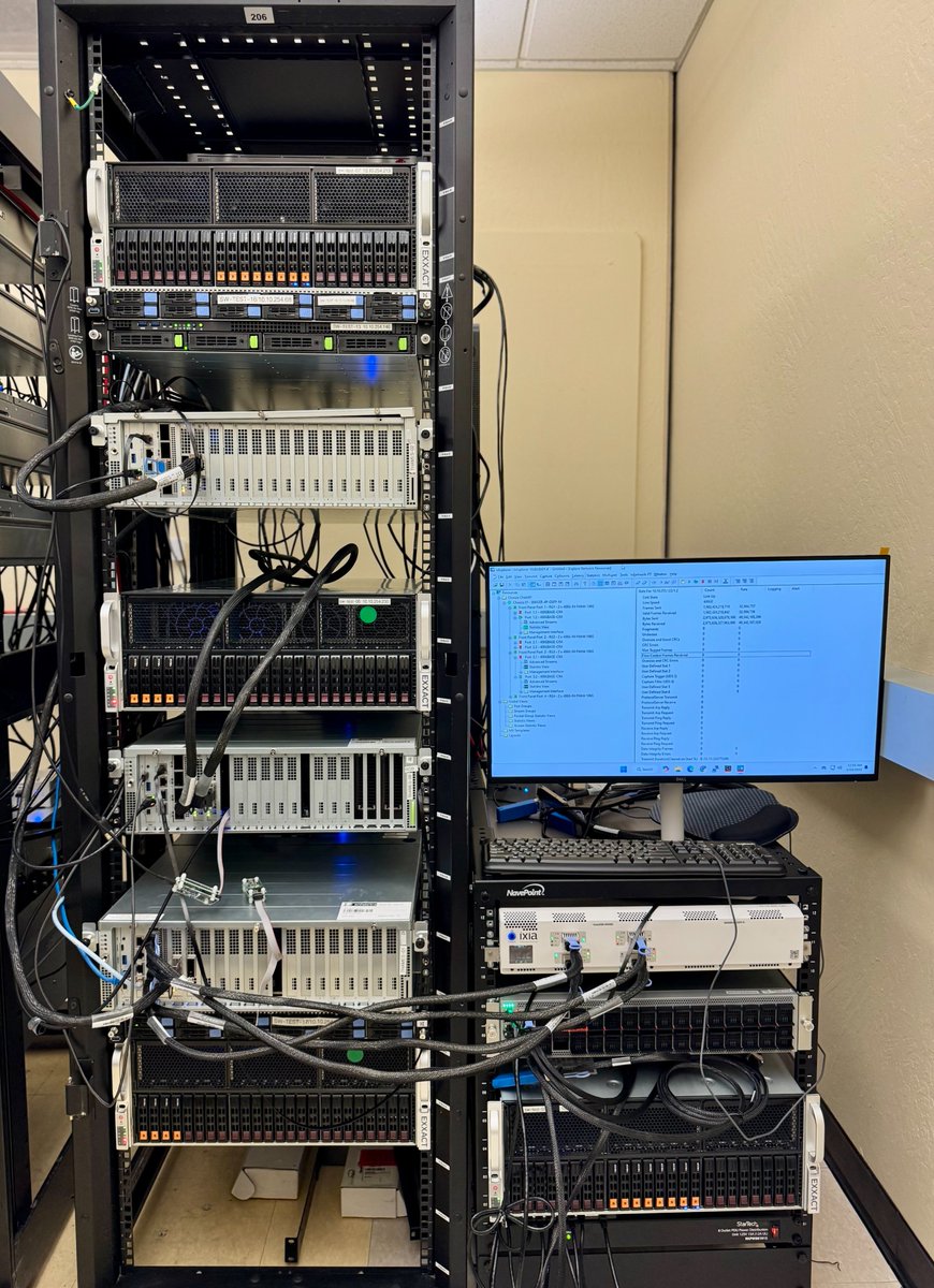 enfabrica_'s tweet image. Enfabrica's ACF SuperNIC silicon ("Millennium") is in the house! And already:

- it has been built into a dozen system/rack setups for software validation and GPU server benchmarking
- it has passed 100 million packets through its full-chip SuperNIC datapath between PCIe &amp;lt;&amp;gt; ACF-S…