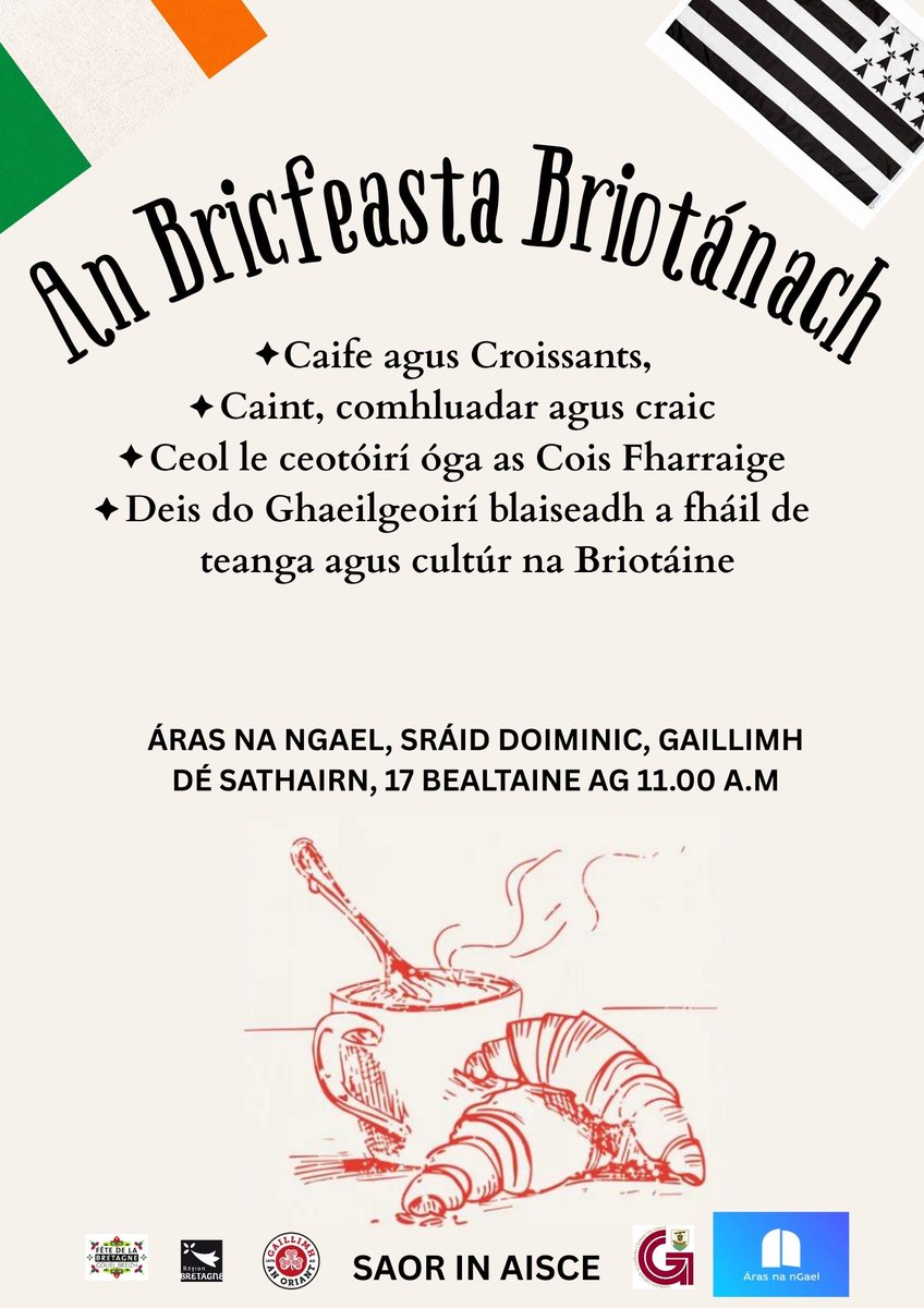 Bígí linn don bhricfeasta ar an 17 Bealtaine.  SAOR IN AISCE.

<a href="/Breizh_Info/">Breizh-Info</a>
