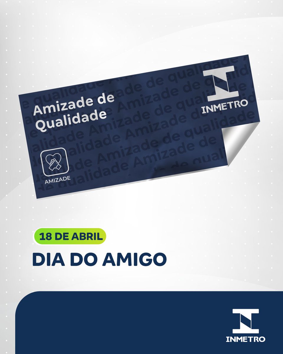 Já avaliou a qualidade dos seus amigos hoje? 🫶

No #DiaDoAmigo, a gente te convida a fazer aquele "ensaio metrológico" das suas amizades e, se elas passarem por todos os testes, pode mandar o nosso "selo amizade de qualidade" pros seus amigos. 💙