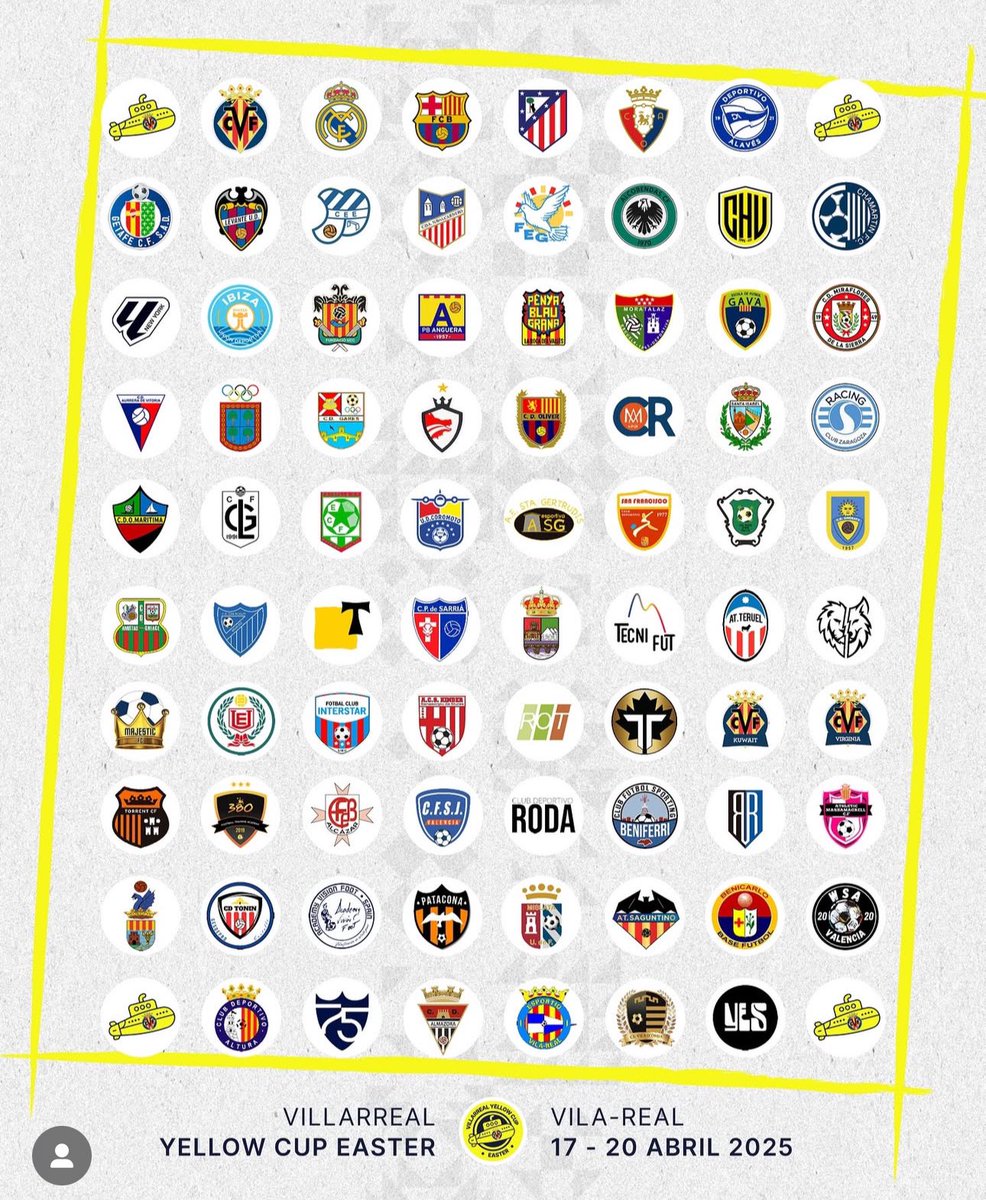 Escola Futbol Gavà (@efgava) on Twitter photo 🔵🔵CLUB <a href="/EFGava/">Escola Futbol Gavà</a>
💙💚TORNEJOS SETMANA SANTA
Des d’avui i fins diumenge, diversos equips del nostre club participen en prestigiosos tornejos per tota Espanya.
Molta sort a tots nois.
- Yellow Cup
- <a href="/primertoquecf/">Primer Toque CF</a>
- <a href="/MareNostrumCup/">Mare Nostrum Cup</a>
💙💚⚽️
#EFGavà #SomEFG 🔵🔵CLUB <a href="/EFGava/">Escola Futbol Gavà</a>
💙💚TORNEJOS SETMANA SANTA
Des d’avui i fins diumenge, diversos equips del nostre club participen en prestigiosos tornejos per tota Espanya.
Molta sort a tots nois.
- Yellow Cup
- <a href="/primertoquecf/">Primer Toque CF</a>
- <a href="/MareNostrumCup/">Mare Nostrum Cup</a>
💙💚⚽️
#EFGavà #SomEFG