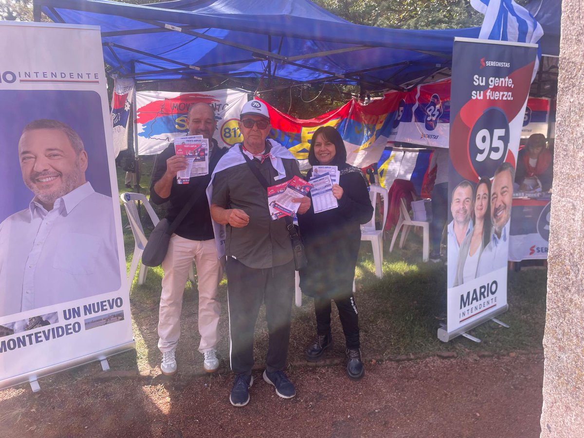 Con mis compañeros militanto por un mejor Montevideo <a href="/Progresistas76/">Progresistas 7️⃣6️⃣</a>  <a href="/ElAbrazo_UY/">El Abrazo 949</a>  <a href="/Mario_Bergara/">Mario Bergara</a>  INTENDENTE  <a href="/Frente_Amplio/">Frente Amplio</a>