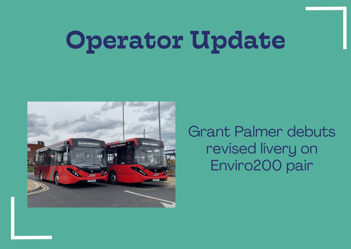 #ALBUMMember <a href="/GPLUpdate/">GPL News</a> unveils a fresh look with new livery for it's two Enviro200s. This refresh reflects their evolution while staying true to their local roots. Read more: bit.ly/4lSHmsf #PublicTransport #BusIndustry #GrantPalmer