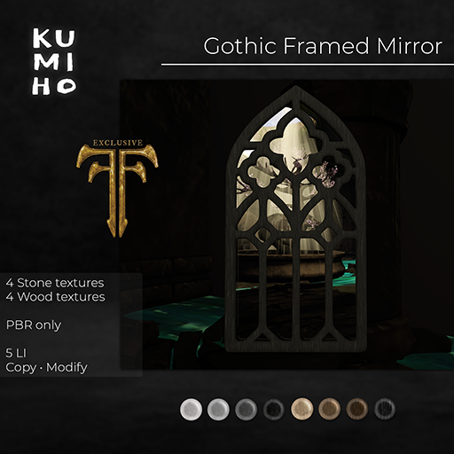 PinqFreese's tweet photo. New @FantasyFaireSL RFL exclusives are here!
– Chain Face Mask v1 &amp; v2: 14 metal textures (PBR + legacy), 100% to RFL
– Gothic Framed Mirror: 5LI, 4 wood textures, 50% to RFL
Stone textures + full pack available too.
Shop &amp; support
#SecondLife #kumihosl #FantasyFaire2025 #RFL2025 https://t.co/F72S18cHOf