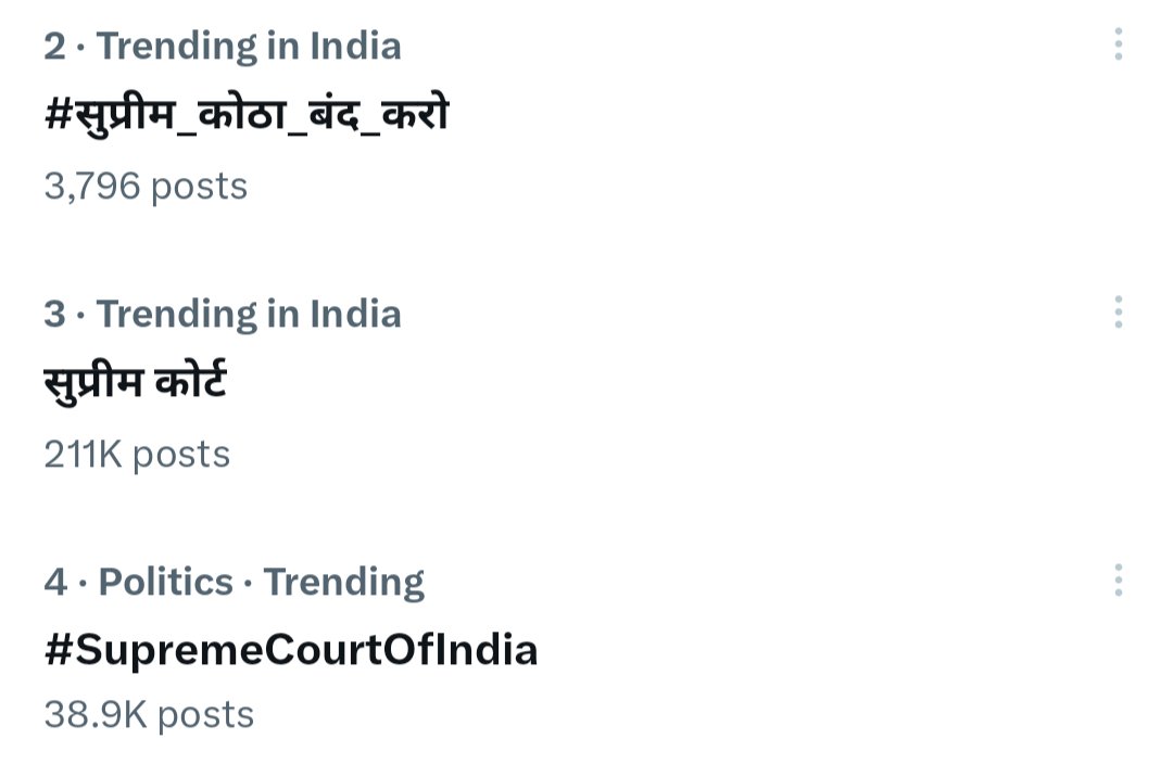 ये है BJP/मोदी का नया भारत जहाँ न्यायपालिका तक को नहीं छोड़ा जाता हैं।

 एक बात समझ नहीं आ रही है जमीन मुसलमानों की वफ़ मुसलमानों के लिए फिर ये भक्त क्यों रो रहे है ?

 इनकी बहन को कौन छेड़ दिया जो 
ट्रेंड चला रहे है  #सुप्रीम_कोठा_बंद_करो

#SupremeCourtOfIndia