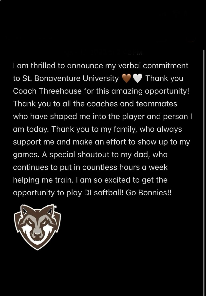 Leanna Boccieri (@leannabocc2026) on Twitter photo Thank you for this amazing opportunity. Go Bonnies!!#unfurl <a href="/BonniesSoftball/">Bonnies Softball</a> <a href="/GoBonnies/">St. Bonaventure Athletics</a> @Coach3House <a href="/DiPhal/">Di Phalon-Mole</a> <a href="/TeamPaCannode/">Team Pennsylvania Cannode</a> <a href="/teampahall/">Team PA Hall 18U & Team PA Hall 2026</a> <a href="/PolandAthletics/">PSHS Athletics</a> Thank you for this amazing opportunity. Go Bonnies!!#unfurl <a href="/BonniesSoftball/">Bonnies Softball</a> <a href="/GoBonnies/">St. Bonaventure Athletics</a> @Coach3House <a href="/DiPhal/">Di Phalon-Mole</a> <a href="/TeamPaCannode/">Team Pennsylvania Cannode</a> <a href="/teampahall/">Team PA Hall 18U & Team PA Hall 2026</a> <a href="/PolandAthletics/">PSHS Athletics</a>