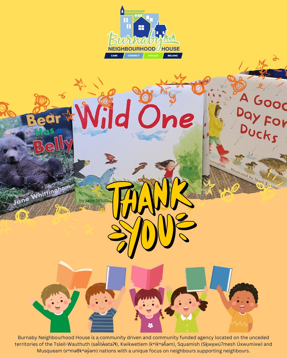 🌟 A HUGE thank you to Jane Whittingham, a local author and former BNH member, for her incredibly generous donation of books to our kids' programs!

📚 Your kindness is helping inspire a new generation of readers. We are beyond grateful for your support!
💙