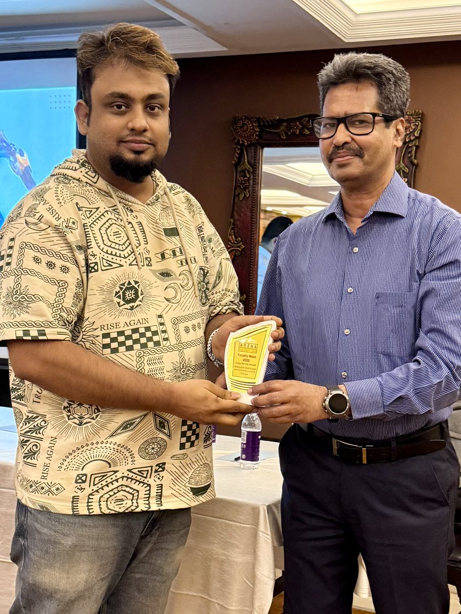 soumyadeephald's tweet image. Faculty Meet 2025 – Long Service Award, #ArenaAnimation #AptechLtd