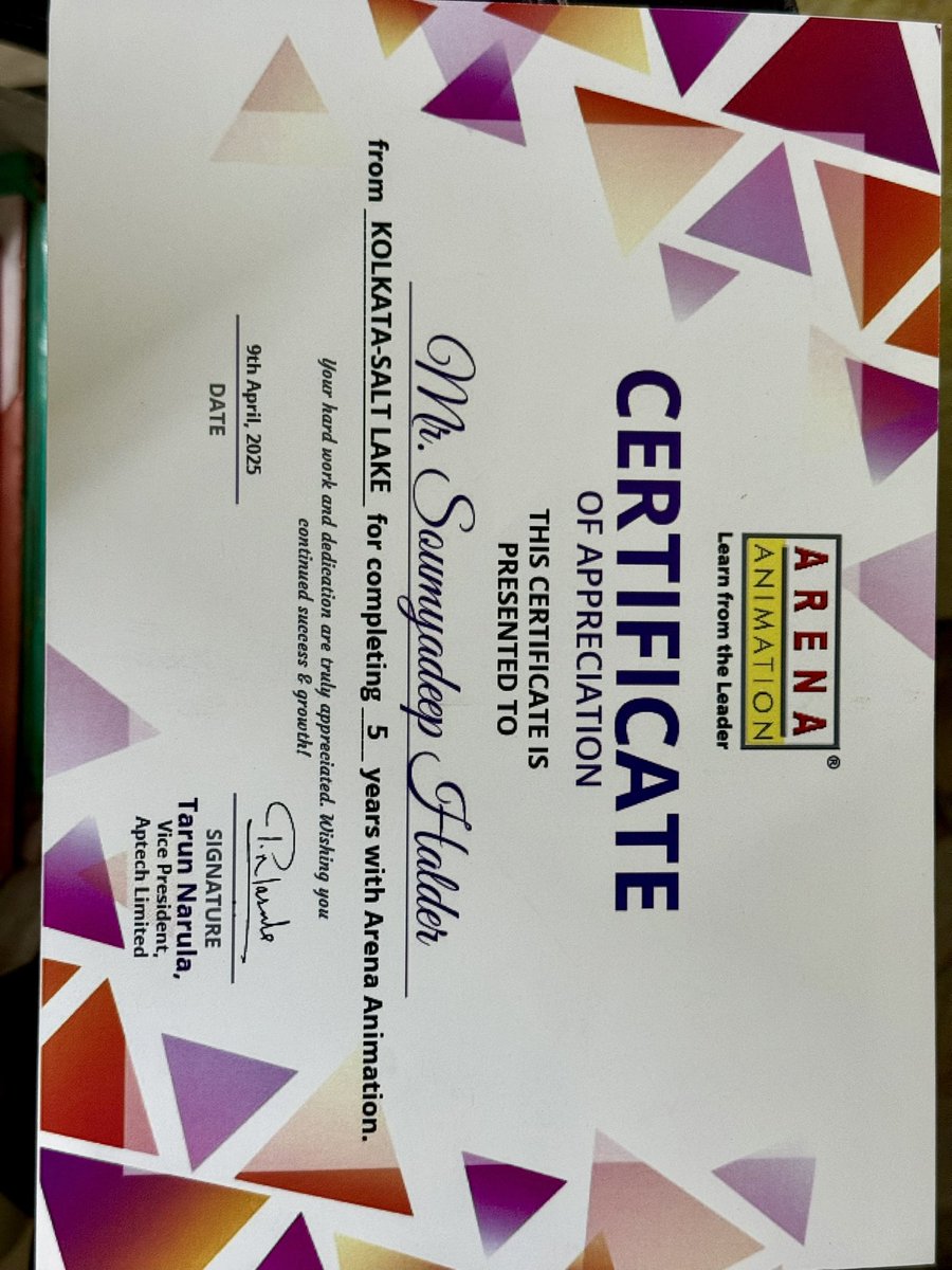 soumyadeephald's tweet image. Faculty Meet 2025 – Long Service Award, #ArenaAnimation #AptechLtd