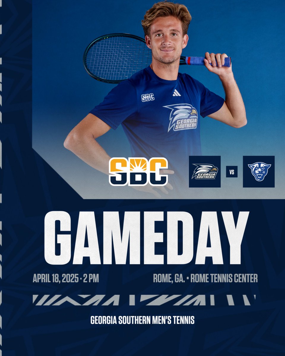 𝗧𝗛𝗘 𝗝𝗢𝗨𝗥𝗡𝗘𝗬 𝗕𝗘𝗚𝗜𝗡𝗦 𝗧𝗢𝗗𝗔𝗬 🦅🎾

🆚 No. 7 seed Georgia State
⏰ 2 PM
📍 Rome, Ga. || Rome Tennis Center
🎦 GSEagles.com/MTStream
📊 GSEagles.com/MTStats

#HailSouthern