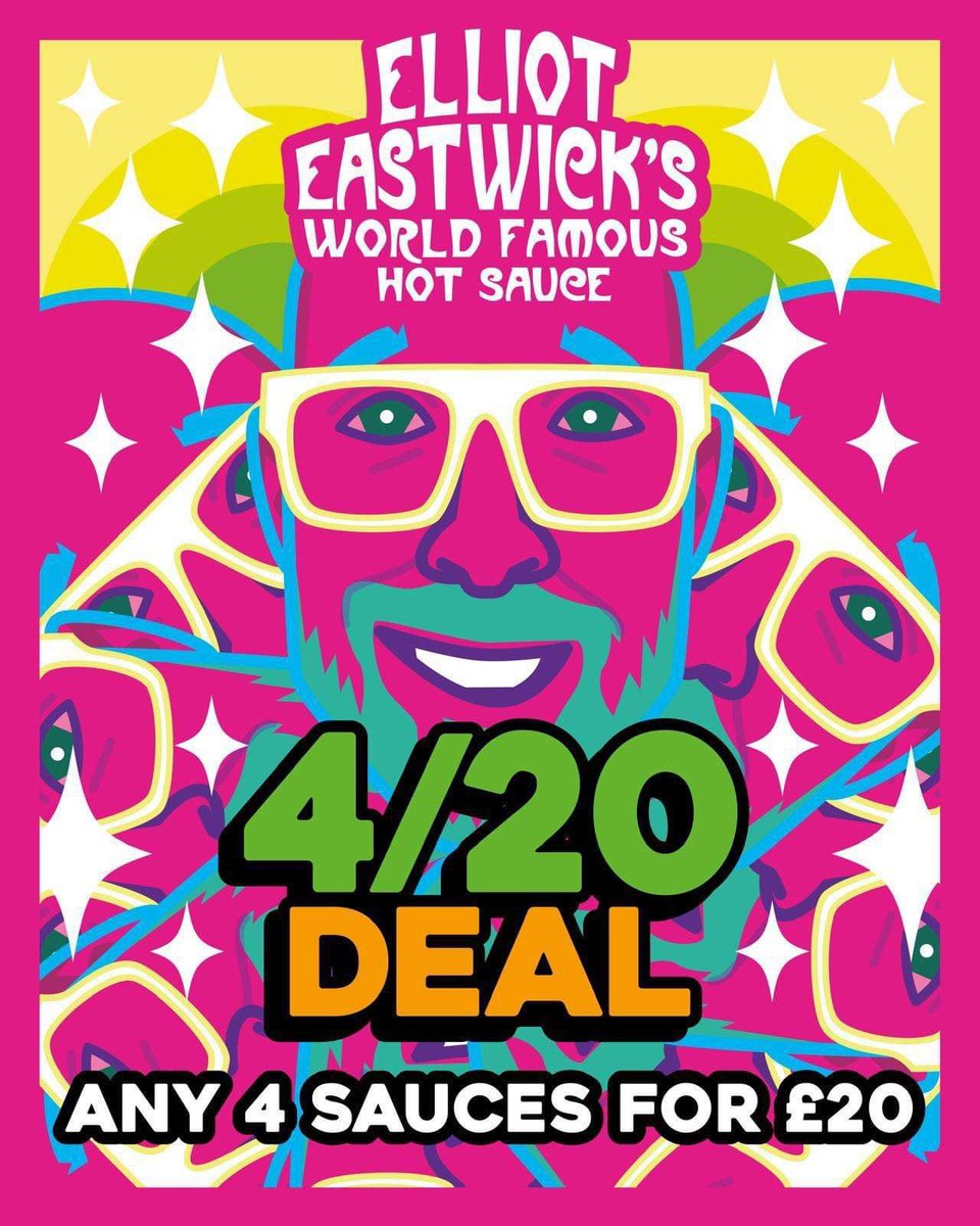 WorldFamousHot1's tweet image. THE 4/20 DEAL IS BACK! 🌱

THIS IS BEST PRICE YOU WILL GET OUR SAUCE THIS YEAR (as it was last year)

ANY 4 SAUCES JUST £20. 

PLS RT. WE REALLY NEED A BUMP AT THE MO (not that kind)

OFFER ENDS MONDAY

worldfamoushotsauce.co.uk/products/4-20-…