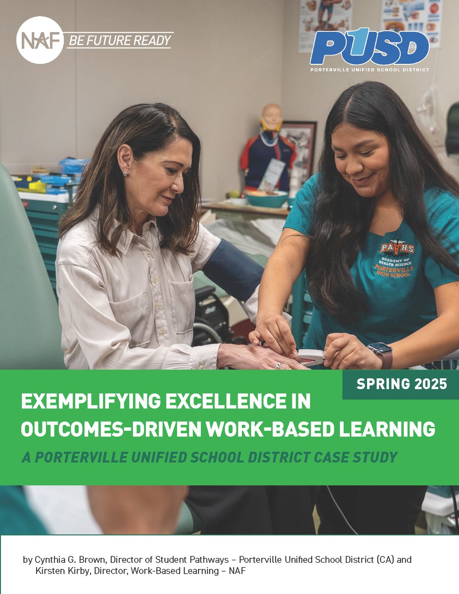NAFCareerAcads's tweet image. Since 2012, @PortervilleUSD Pathways has maintained a 99% graduation rate, with 98.5% of seniors identifying a clear career path. With 14 NAF academies and 4,000+ students, Porterville is a national model for outcomes-driven #workbasedlearning. Learn more: go.naf.org/3GffkGY