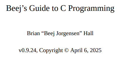 Here's Beej's Guide to C programming. This is probably the single best free method there is to learn C. Beej explains everything super well, and goes through every nook and cranny of the language. Better than K&amp;R in some ways. Enjoy!