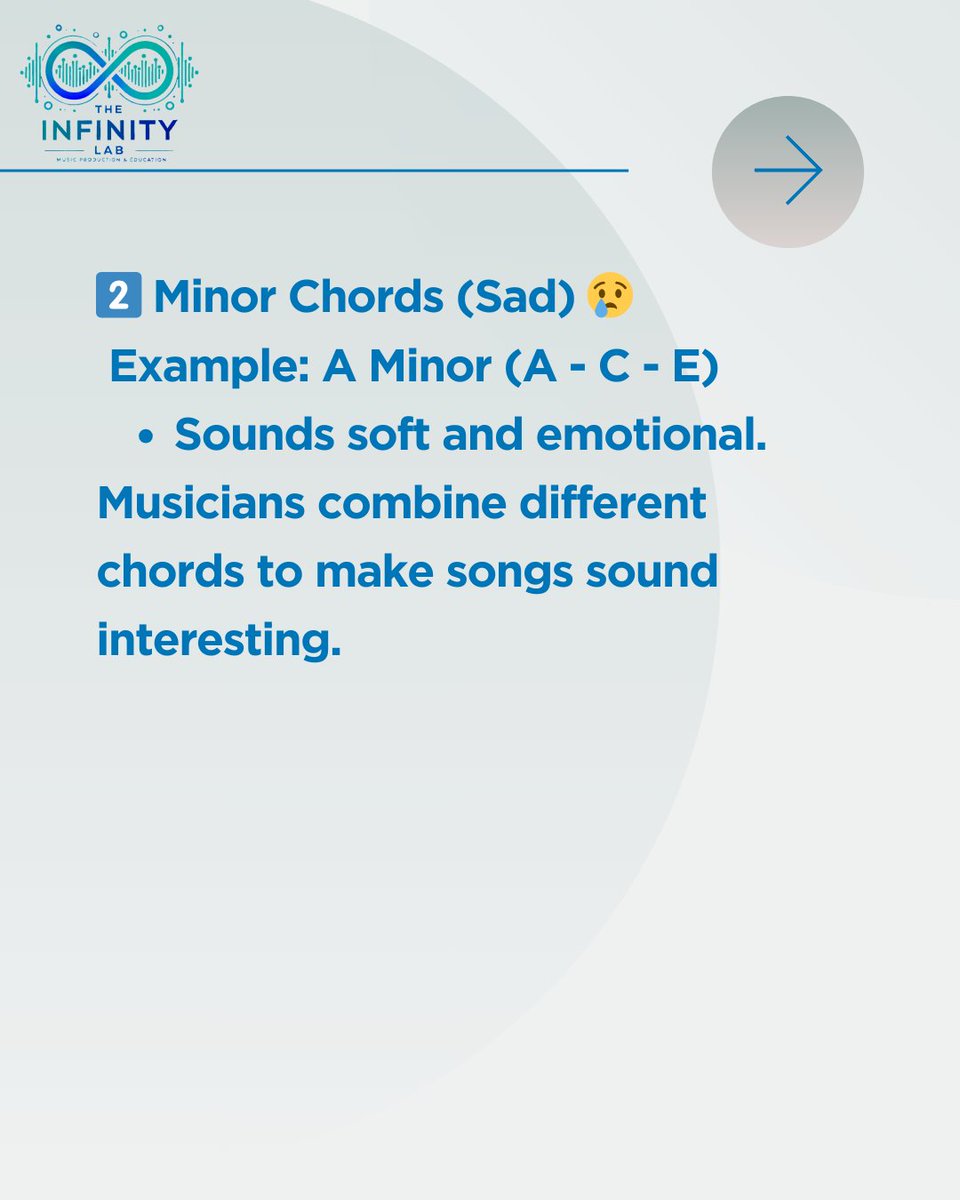 TheInfinityLab's tweet photo. Chords are where the emotion lives.
Major = 😄
Minor = 😢
7ths = 😏
Stack the right notes and you’re telling a story before the beat even drops.
#TheInfinityLab #ChordScience #MusicTheoryNuggets #ProducerTips #EmotionInSound #BeatmakerBasics #LabMeUp @infdb_official https://t.co/Vaz5LjUjuC