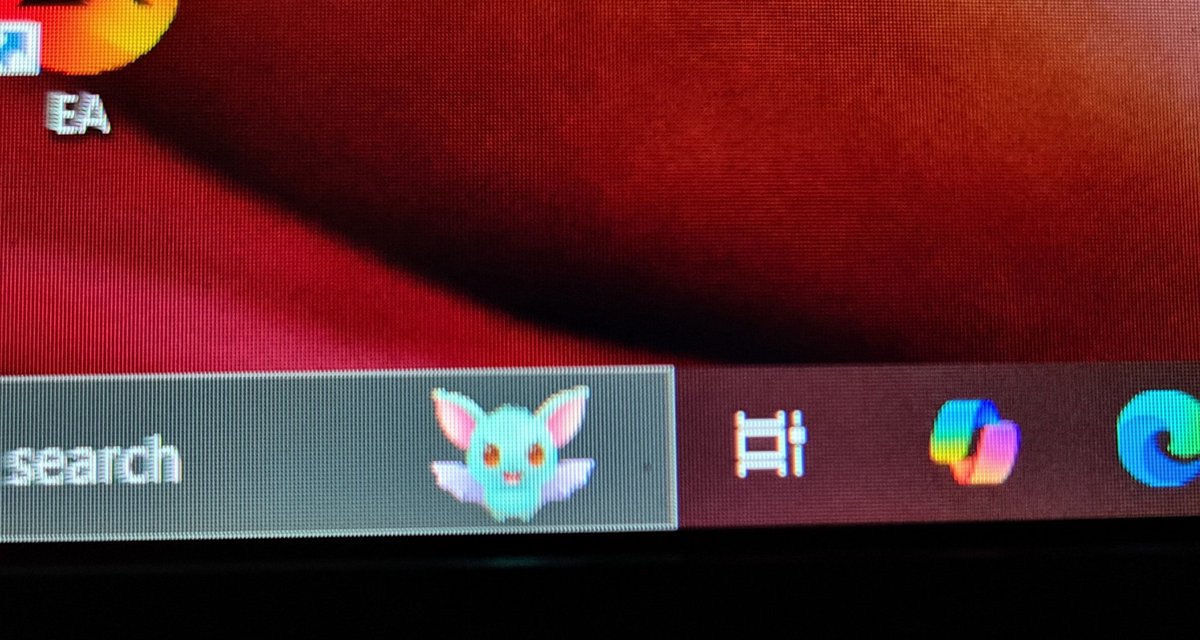 EXCUSE ME TINY BATSTARION ON MY WINDOWS SEARCH BAR?!