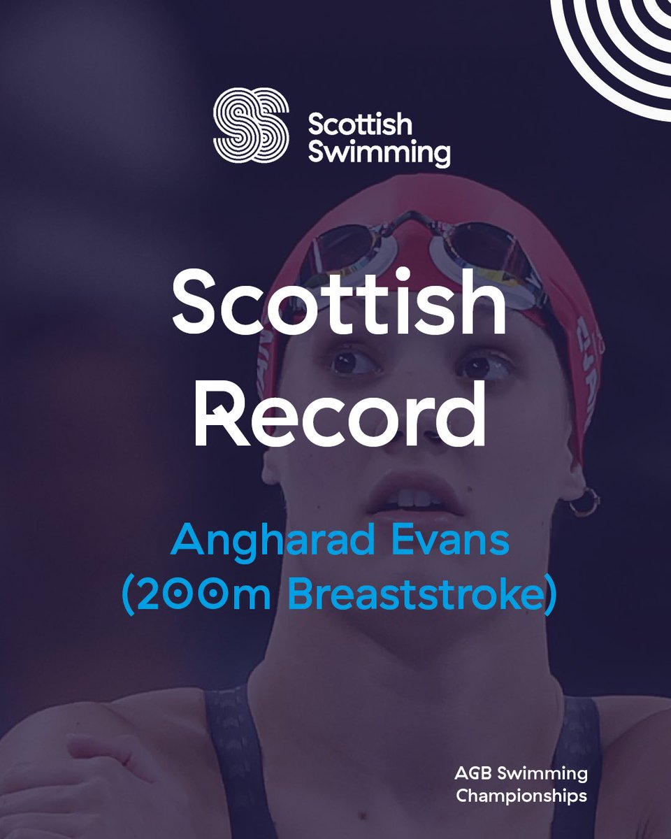 A new Scottish Record for Angharad Evans on her way to her first British Title in the 200m Breaststroke! 🏴󠁧󠁢󠁳󠁣󠁴󠁿

2:21.86 is also under the World Championships Qualification Time in the event 👏