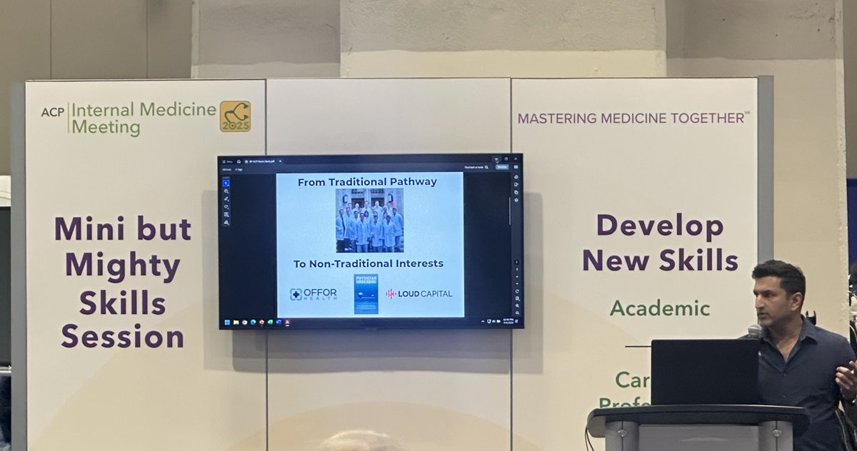 BeyondPhysician's tweet photo. Left the ACP Internal Medicine Meeting #IM2025 inspired.  Physicians are ready to expand beyond clinical settings, embracing new opportunities and growth. 🩺✨ Thanks to everyone who connected with us! Let's keep pushing for innovation and well-being in medicine. 
 inspired.minds https://t.co/RLvhcHdCJI