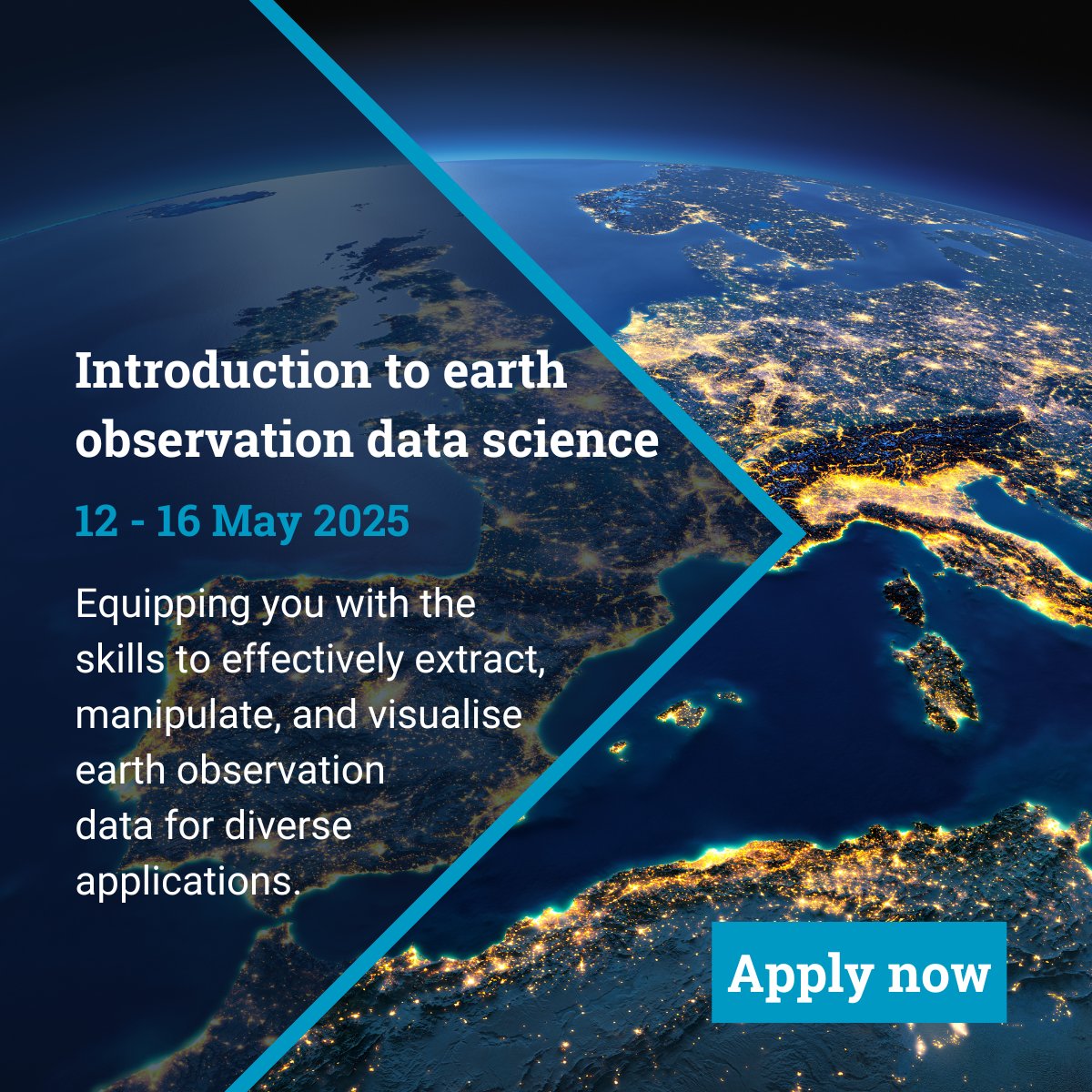 Limited number of spaces available on the Earth Observation Data Science short course.

📅 12-16 May
📍 Cranfield campus

A unique and invaluable opportunity to advance your skills in the growing field of Earth Observation data science.

Book now: bit.ly/44sygtV