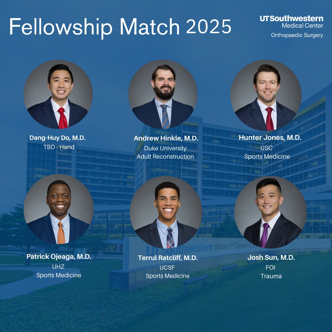 Antonia Chen (@drantoniachen) on Twitter photo I'm so incredibly proud of our residents who matched into fantastic fellowships! <a href="/utswortho/">UTSW Orthopaedic Surgery</a> #FellowshipMatch2025 I'm so incredibly proud of our residents who matched into fantastic fellowships! <a href="/utswortho/">UTSW Orthopaedic Surgery</a> #FellowshipMatch2025