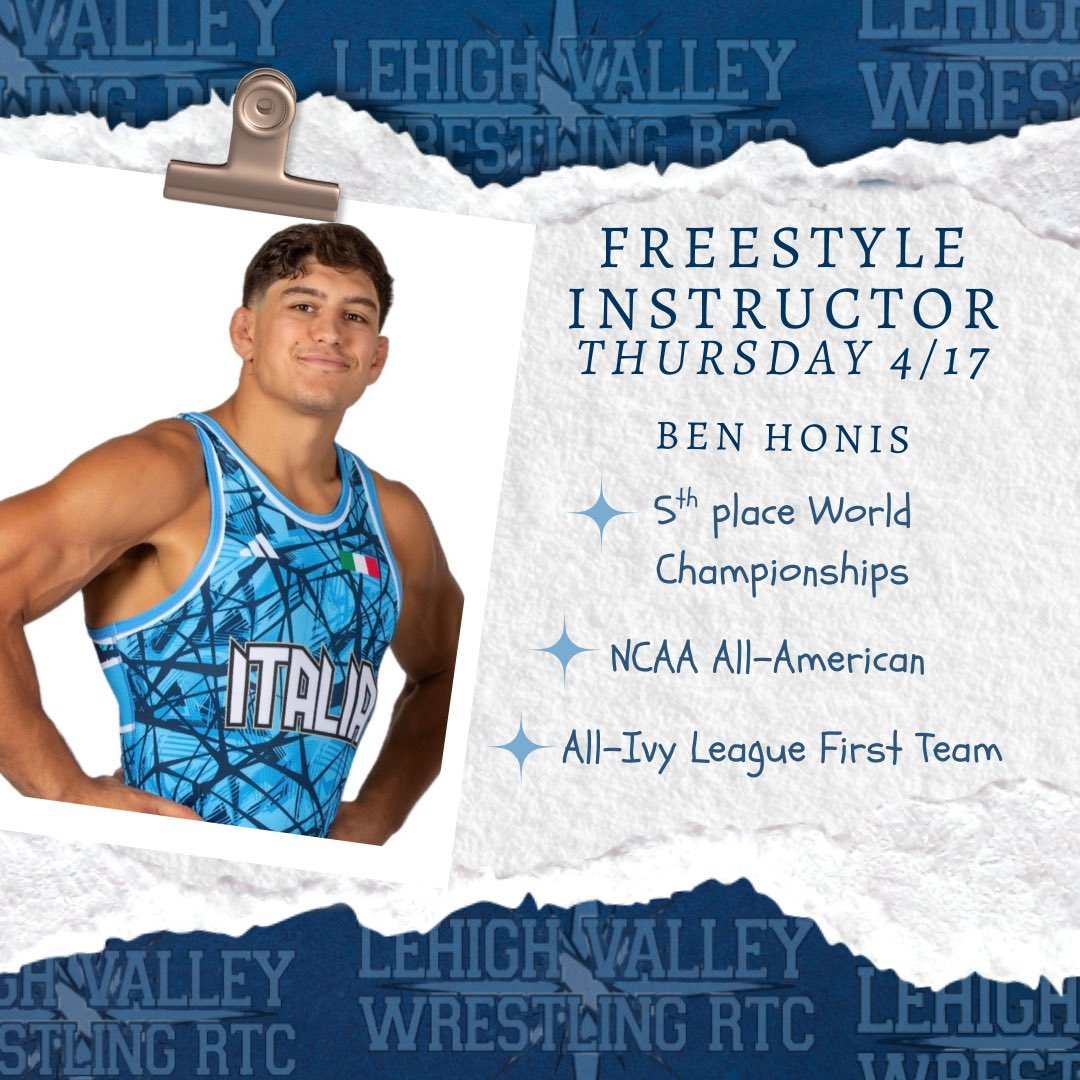HWC session tonight with <a href="/Bhonis31/">Ben Honis</a> <a href="/LVACW/">Lehigh Valley Wrestling RTC</a> 

All Lehigh Valley Wrestlers with a valid USA Wrestling Card welcome!

5:30 at Liberty High School