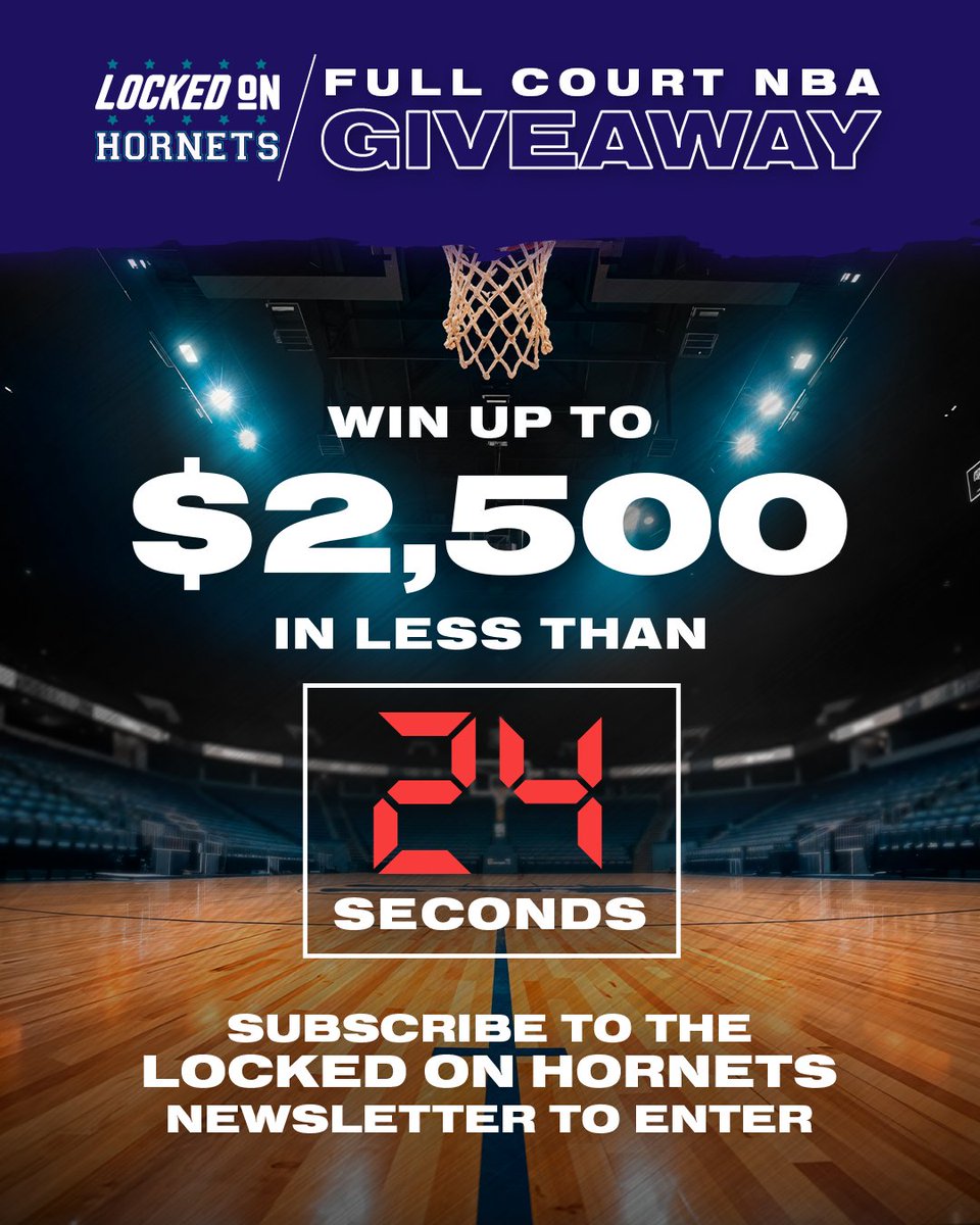 Subscribe to the free daily Locked On Hornets newsletter for a chance to win $2500 in prizes! Terms apply.

newsletters.lockedonpodcasts.com/nba/hornets