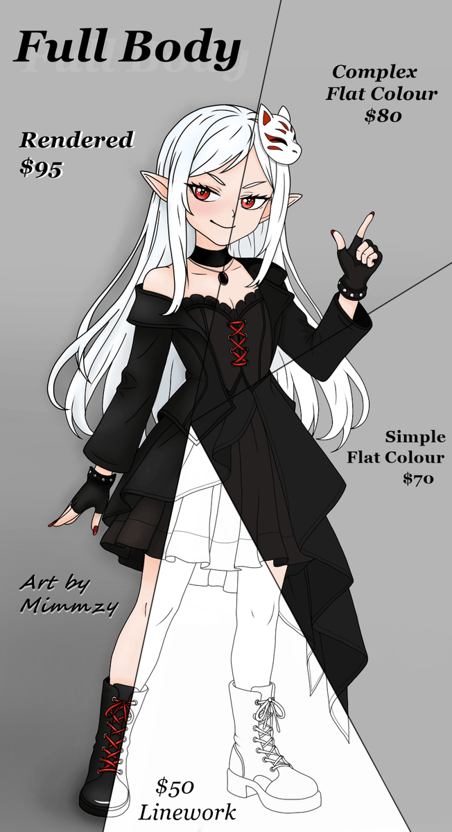 ArtbyMimmzy's tweet photo. I've set up prices for my art services!💞

The advice I hear most for setting prices is "charge by time to complete the com" but since I draw with my mouse on my laptop my time is bound to be longer.

I hope these prices are okay, I'm open to feedback!

My commissions are open!💌 https://t.co/JC80MHcOXw