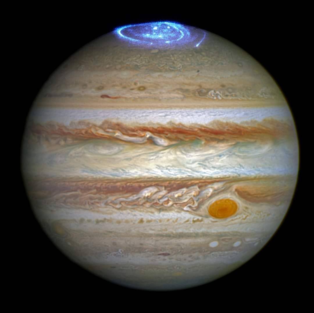 Jupiter’s aurora captured by Hubble