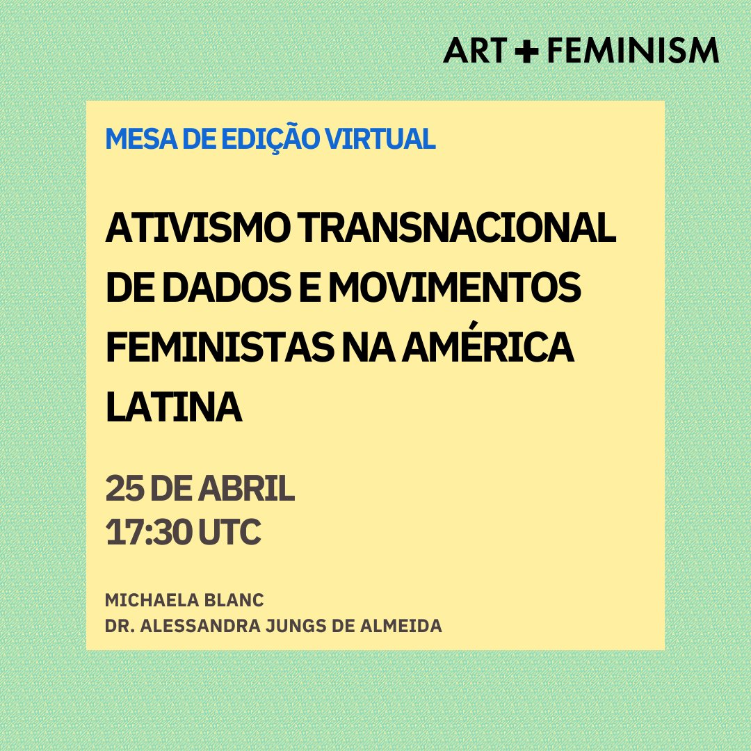 How do feminist movements in Latin America resist with data? Join us April 25 for a convo w/ Dr. Alessandra Jungs de Almeida on data activism, feminicide, &amp; justice. 🕡 17:30 UTC | 📷 Multilingual | 📷 Register: bit.ly/4ixTsnP