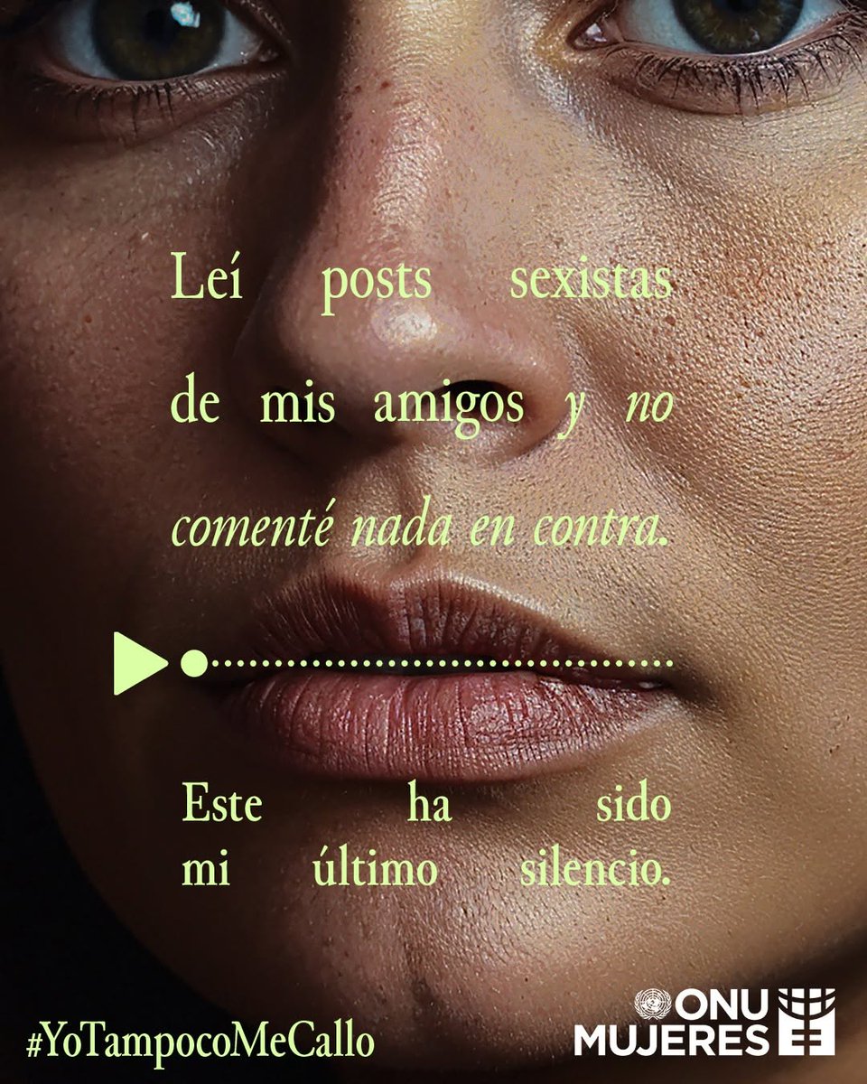 ONU_es's tweet photo. 🚨 El silencio es aprobación. 🚨
Cada día, actitudes y comentarios sexistas pasan desapercibidos, en línea y fuera de ella. Callar es permitir que continúe.
🔊💬 Súmate a #YoTampocoMeCallo de @ONUMujeres y usa tu voz contra el sexismo. https://t.co/PuPFBAj8Gd