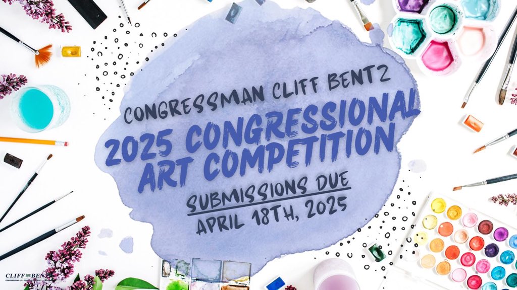 🚨REMINDER: The 2025 Congressional Art Competition deadline is April 18th, 2025! 

All Oregon CD-2 High school students are invited to submit their artwork by tomorrow, April 18th for a chance to have their artwork displayed in the U.S. Capitol.

For entry and submission details,