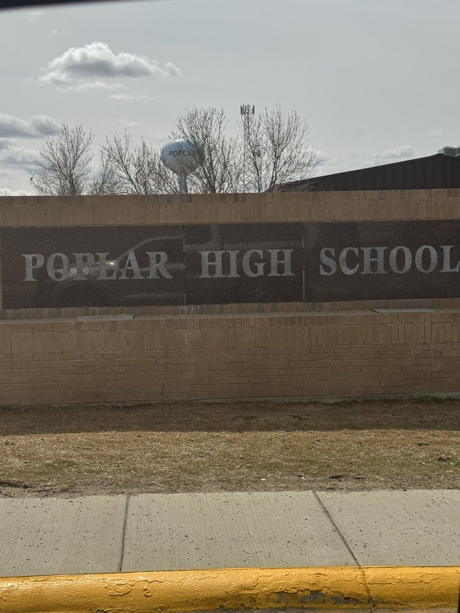 Stop #5 today. Had a great visit with the staff at Poplar High School! Go Griz!