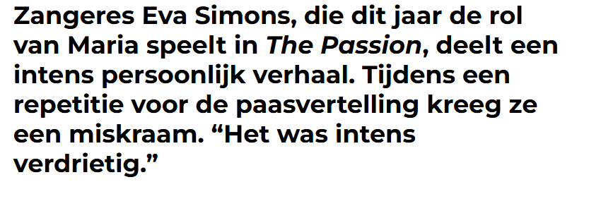 Oké, ik neem mijn woorden terug. Ik heb respect voor Eva. Ik hoop echter dat ze hierna wel rust neemt! #thepassion