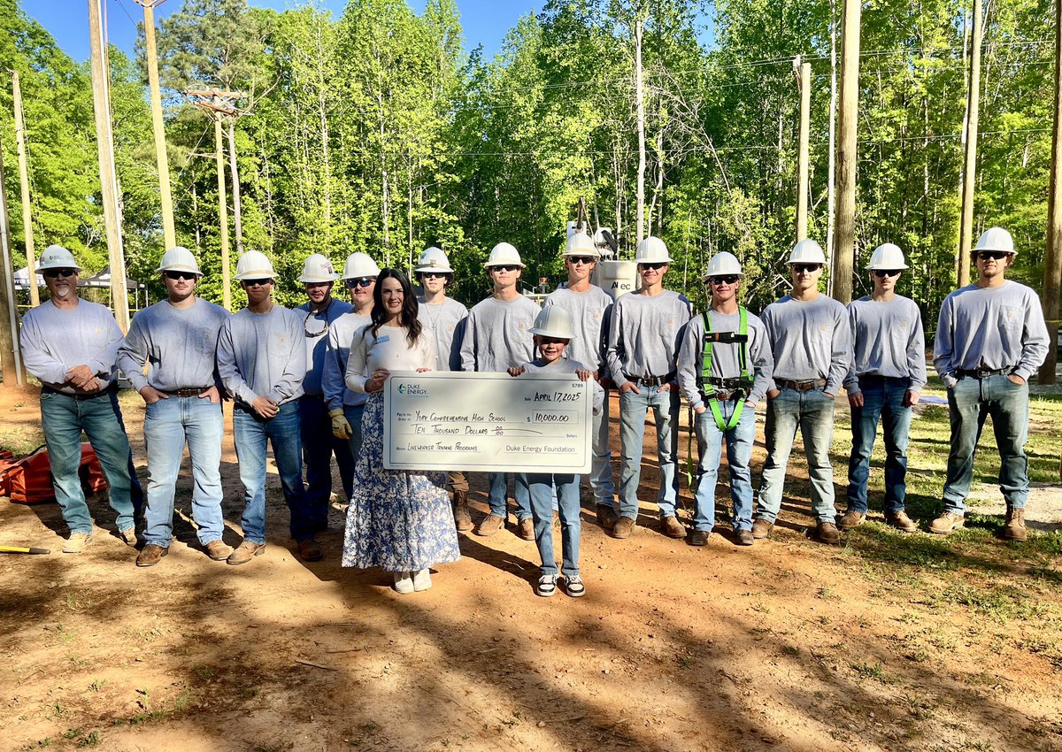 The <a href="/DukeEnergy/">Duke Energy</a> Foundation celebrated National Lineworker Appreciation Day a day early with $200,000 in grants to support utility lineworker training programs throughout SC, including a $10,000 grant to York Comprehensive High School to fund its safety equipment scholarships. 👷‍♂️