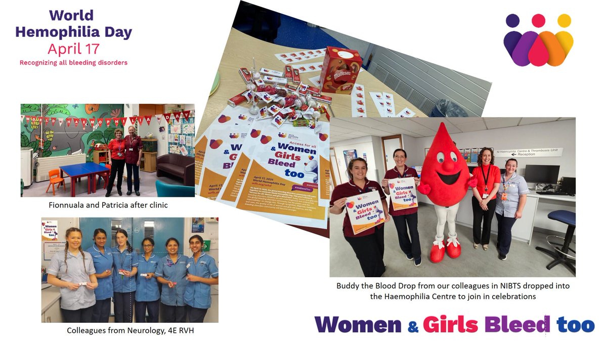 #teamhaem celebrating #whd2025 
Many thanks to Buddy the Blood Drop from <a href="/GiveBloodNI/">NI Blood Transfusion</a> and our colleagues in Neurology, 4E RVH for joining in today <a href="/BelfastTrust/">Belfast Trust</a>
