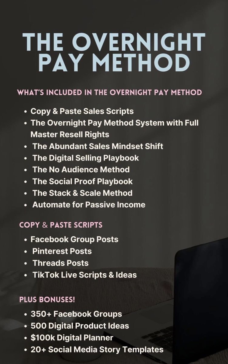 DM19811's tweet image. Flip £4 into Unlimited Digital Deposits with The Overnight Pay Method! 💸
Making money online has never been easier—this is the only digital sales strategy you need!
Total reseller rights  stan.store/Morethanfragra…