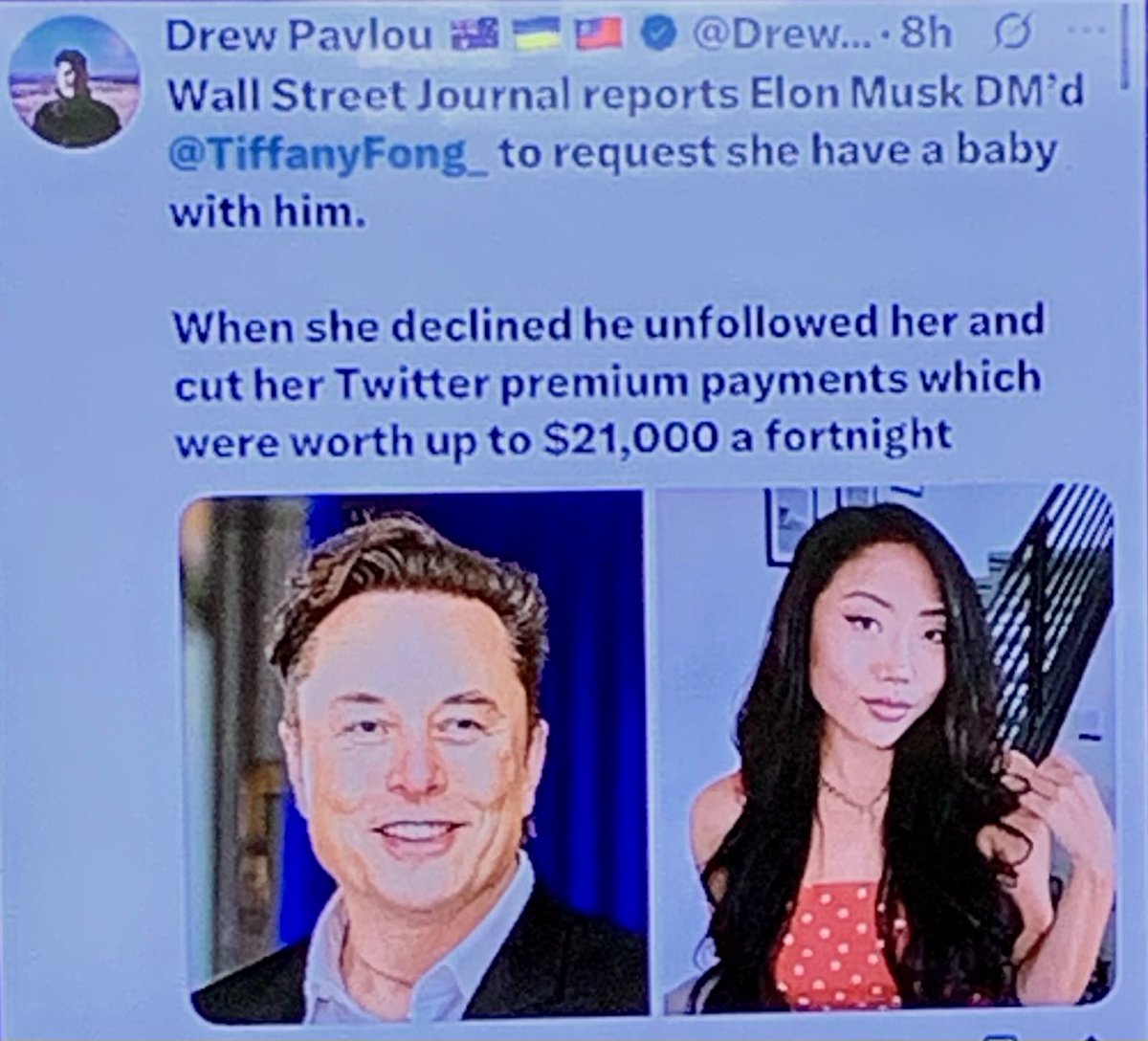 I guess 13 children isn't enough. And please spare me the rhetoric of him having so much money, he could have as many children as he wants.  What children want and need most is  a loving family, not whispers and giggles regarding dad's antics.