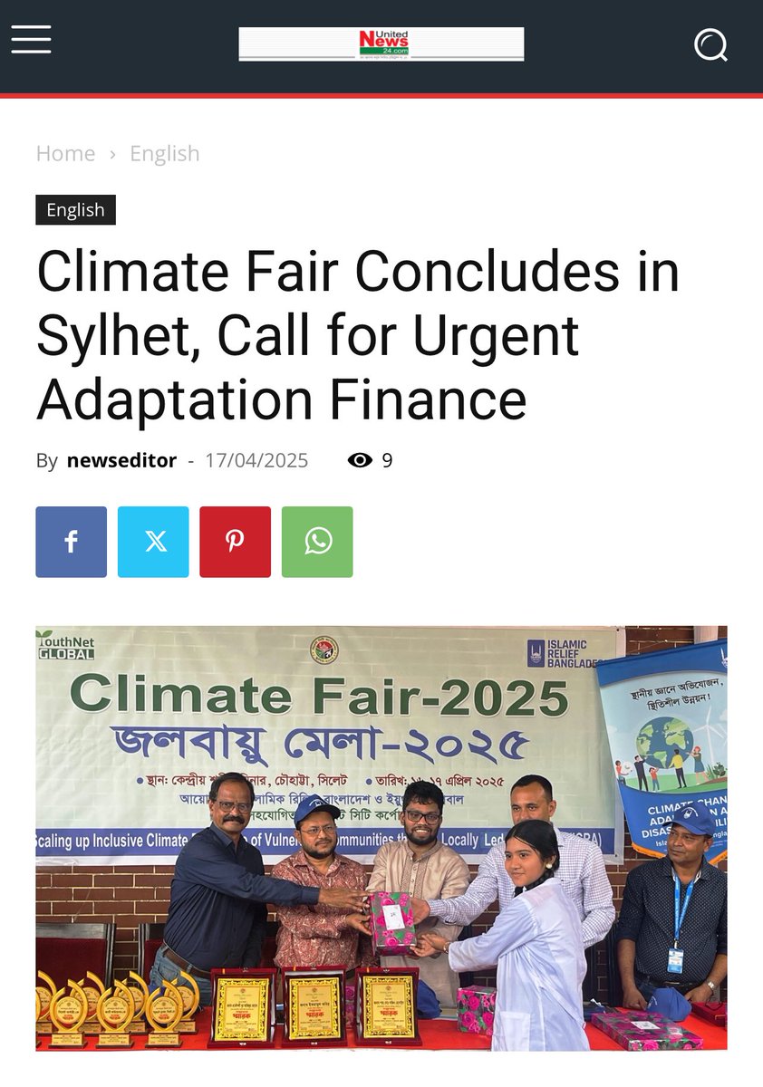 YouthNet Global (@youthnetglobal) on Twitter photo "Local communities must be at the centre of #adaptation. Without their involvement, resilience cannot be achieved,” <a href="/SohanYouthNetG/">Sohanur Rahman-@sohanyn.bsky.social 🌏</a>. Called on wealthier nations and int'l dev partners to prioritise needs-based, just & binding financial commitments. #LLA
unitednews24.com/climate-fair-c… "Local communities must be at the centre of #adaptation. Without their involvement, resilience cannot be achieved,” <a href="/SohanYouthNetG/">Sohanur Rahman-@sohanyn.bsky.social 🌏</a>. Called on wealthier nations and int'l dev partners to prioritise needs-based, just & binding financial commitments. #LLA
unitednews24.com/climate-fair-c…