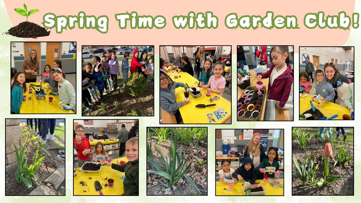 🌱🌼 Garden Club fun this morning! We planted seeds and kicked off our spring growing season. Then we took a walk to the Pennoyer sign and spotted the bulbs we planted in the fall—starting to pop up and bloom! It's amazing to see our hard work coming to life. 🌷🌞 #PennoyerPride
