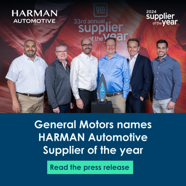 Levife's tweet photo. We are thrilled to announce that HARMAN has been recognized by @General Motors with a 2024 Supplier of the Year Award! This award highlights the deep trust GM places in HARMAN and the precision our team brings to every program. It marks... #HARMANemployee https://t.co/5JBFKFypim https://t.co/eYZLM9HeEo