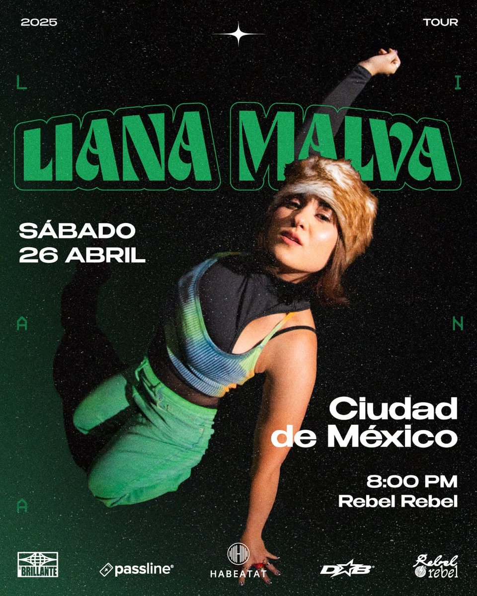<a href="/LianaMalva/">LianaMalva</a> cantautora venezolana, se presentará el próximo 26 de abril @rebelrebel_______. 

Boletos ya a la venta.
passline.com/eventos/liana-…