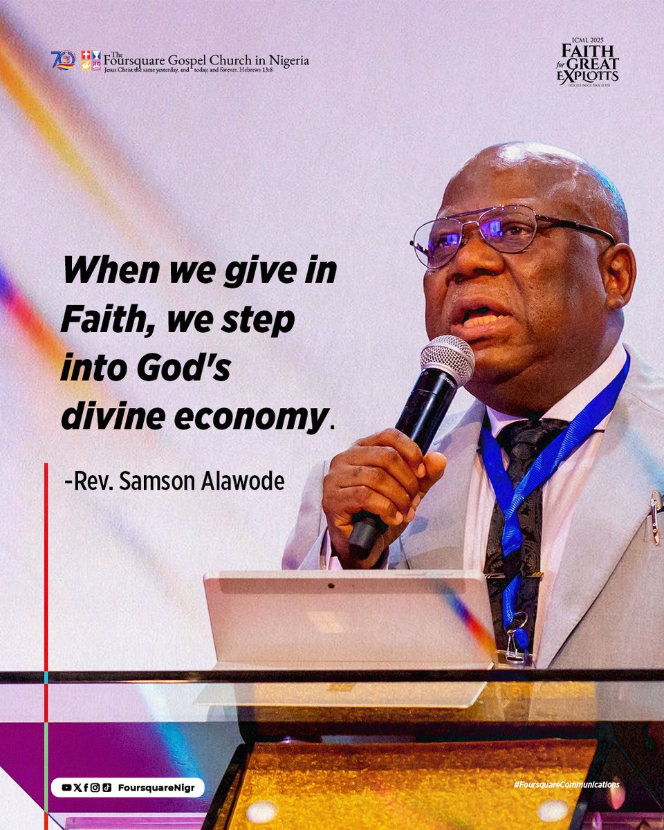 FoursquareNigr's tweet photo. Excerpt from yesterday’s quote by Rev Samson Alawode

#ICML2025 #FaithForGreatExploits #EveningDevotion #Day3 https://t.co/NKpmXnY14A