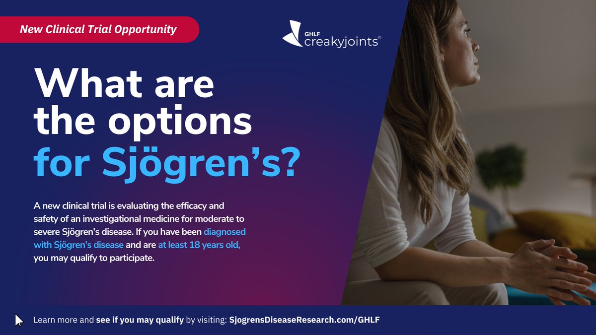 What are the options for Sjögren’s? At CreakyJoints, we are committed to connecting you with opportunities to participate in clinical research that has the potential to improve treatment outcomes in the future. The DAFFODIL trial is evaluating an investigational medicine for