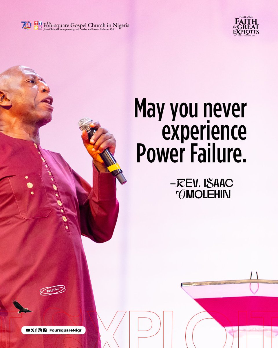 FoursquareNigr's tweet photo. Excerpt from yesterday’s quote by Rev Isaac Omolehin  #ICML2025 #FaithForGreatExploits #EveningDevotion #Day3 https://t.co/LLT9c0GhlP