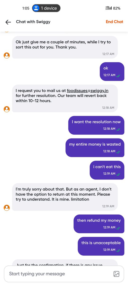 harshsodi's tweet photo. @@SwiggyCares @Swiggy_in This is unacceptable. My order was wrong, and your team ignored my complaint—no resolution, no accountability. This isn’t a one-off. Stop with templated replies and take real action. Customers deserve better. Very disappointed. https://t.co/RmFEWuOTH1