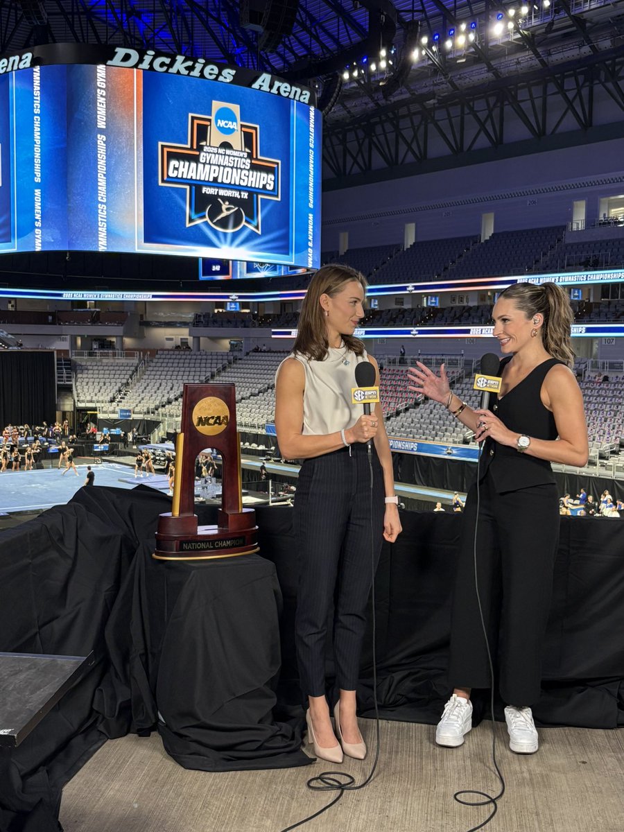 Amanda Brooks (@brooksad) on Twitter photo For the first time ever, <a href="/SECNetwork/">SEC Network</a> is live on site for the #NCAAWGym Champs to shine a light on the <a href="/SEC/">Southeastern Conference</a>’s 5 squads competing in the <a href="/NCAA_Gymnastics/">NCAA Gymnastics</a> Semifinals
<a href="/AlyssaLang/">Alyssa Lang</a> leads SECN’s coverage from Fort Worth, joined on <a href="/finebaum/">Paul Finebaum</a> just now by <a href="/AWebb_/">Anastasia Webb</a> 🤸 For the first time ever, <a href="/SECNetwork/">SEC Network</a> is live on site for the #NCAAWGym Champs to shine a light on the <a href="/SEC/">Southeastern Conference</a>’s 5 squads competing in the <a href="/NCAA_Gymnastics/">NCAA Gymnastics</a> Semifinals
<a href="/AlyssaLang/">Alyssa Lang</a> leads SECN’s coverage from Fort Worth, joined on <a href="/finebaum/">Paul Finebaum</a> just now by <a href="/AWebb_/">Anastasia Webb</a> 🤸