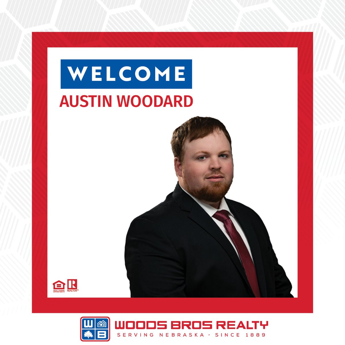 WELCOME to the #WoodsBrosFamily Austin! 💙❤️⁠
⁠
We are excited to have Austin Woodard joining our Woods Bros team of associates! 🎉⁠
⁠
#woodsbrosrealty #woodsbros #wbr #grandislandrealtor #grandislandrealestate #nebraskarealtor #celebrating135years