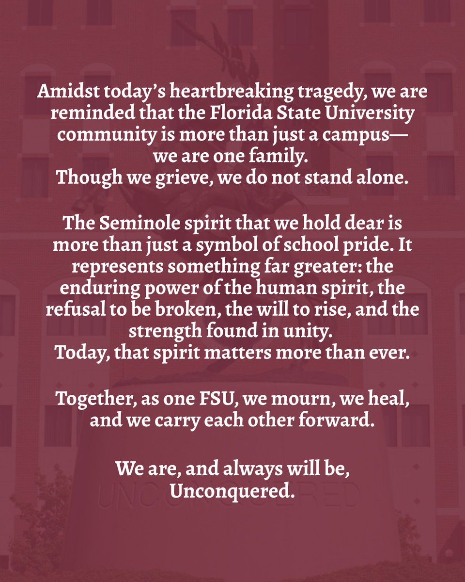 Forever Unconquered.

#PrayForFSU