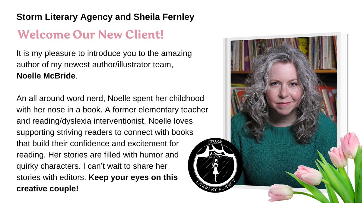 Sheila Fernley (@sheilafernley) on Twitter photo I’m so excited to represent the talented children’s book author, Noelle McBride. Her stories are amazing, as are her characters. I can't wait to share them with editors. Please join me in welcoming my newest client, Noelle McBride! <a href="/wordsmcbride/">Noelle McBride</a> <a href="/kylemcbride_art/">Kyle McBride</a> <a href="/StormLiterary/">StormLiteraryAgency</a> I’m so excited to represent the talented children’s book author, Noelle McBride. Her stories are amazing, as are her characters. I can't wait to share them with editors. Please join me in welcoming my newest client, Noelle McBride! <a href="/wordsmcbride/">Noelle McBride</a> <a href="/kylemcbride_art/">Kyle McBride</a> <a href="/StormLiterary/">StormLiteraryAgency</a>