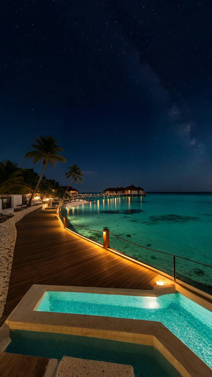Maldives by night